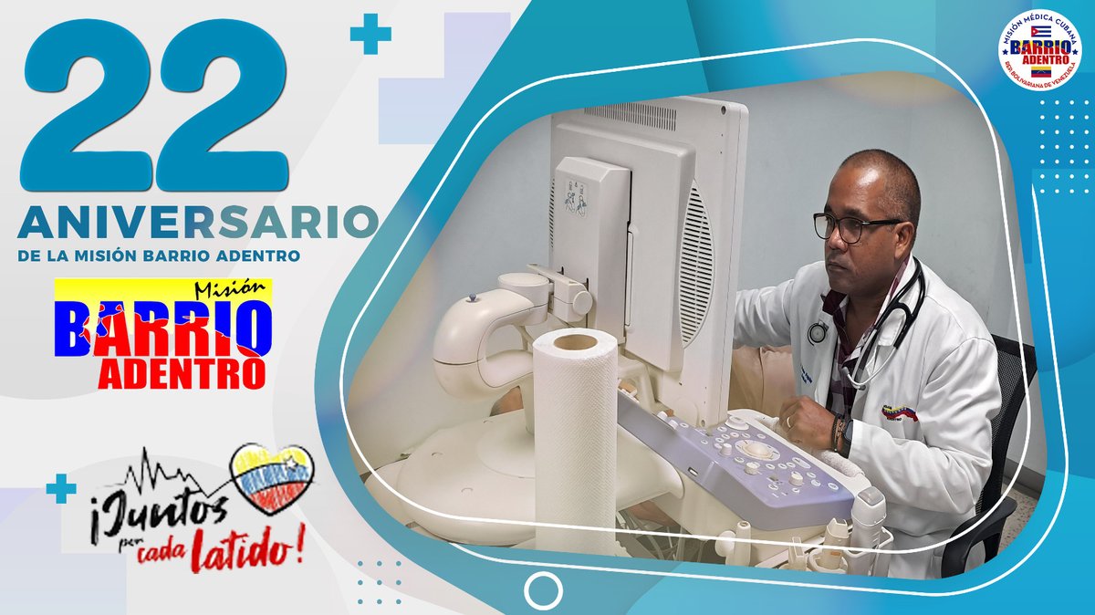 · Los médicos cubanos seguimos el legado de nuestro Comandante en Jefe, llevar salud a los más oscuros rincones del mundo. Llevamos la vida y la esperanza a los más necesitados. ¡¡Somos solidarios, somos humanos!! #AniversarioXXIIBarrioAdentro #JuntosPorCadaLatido #CubaCoopera