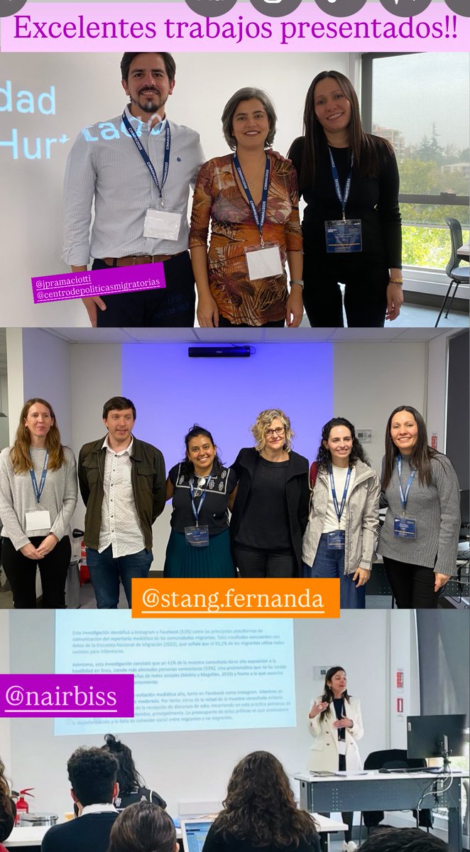 Ayer, en el marco del #Congreso estuve conversando con académicxs de distintos países 🇨🇱 🇪🇨 🇵🇪 🇦🇷 🇨🇴 🇧🇷 🇻🇪 sobre las respuestas de los Estados a la migración venezolana y también pude compartir los resultados de un estudio sobre la gestión migratoria que se lleva a cabo a nivel