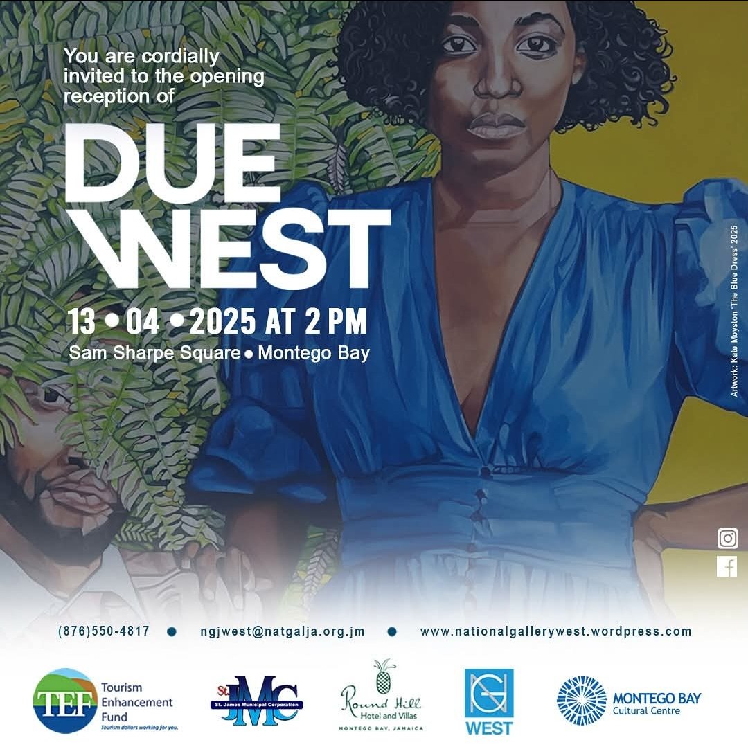 HeatherPinnock's tweet photo. If you are in Montego Bay this Sunday @ 2 PM, do go see the opening of 'Due West' at the National Gallery West! My husband is one of the artists featured! #TeamLucea https://t.co/pcregMlXGP