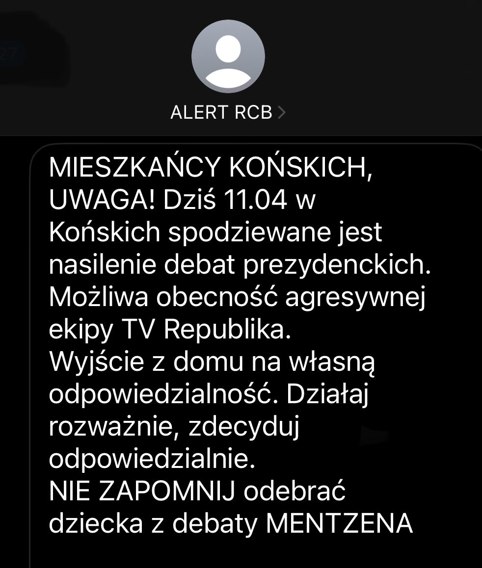 Znajomy z Końskich mi podesłał. Grubo ale najważniejsze, że państwo działa.