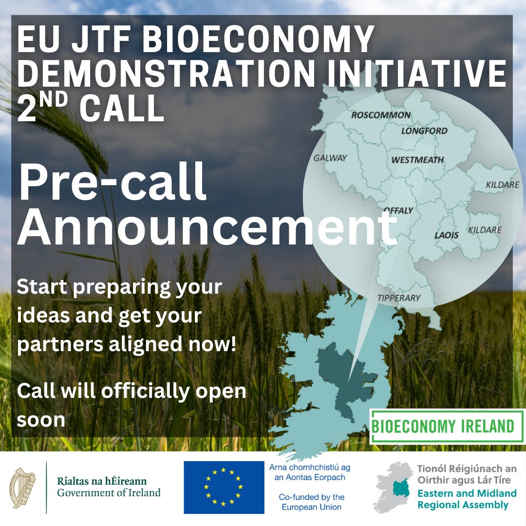 The Department today announced details of a second call under the EU Just Transition Fund Bioeconomy Demonstration Initiative. The call will support bioeconomy piloting and demonstration projects in the wider midlands area. 
 
👉gov.ie/en/publication…