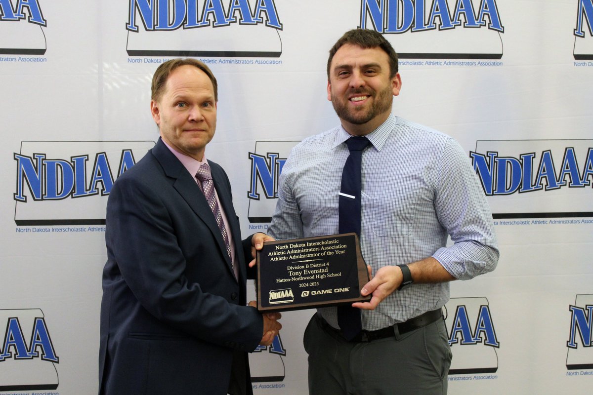 NDIAAA24's tweet photo. Congratulations to Tony Evanstad of Northwood, ND for being named the Class B District 4 ADOY April 6th at the NDIAAA Awards Banquet! https://t.co/CCb2jRr171