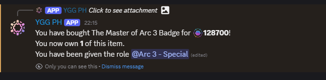 Ger_Matters's tweet photo. Finally, I got the Master of Arc 3 badge! Thanks to YGGPH, I learn a lot. All the grinding finally paid off. One of my favorite game in Season 9 is Immortal Rising 2. 

@YGGPilipinas
@YieldGuild
#YGGGAPS9 
#YGGPHARC3 https://t.co/0XBxDKEkMj