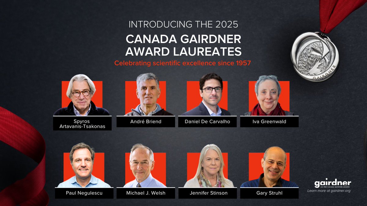 Congratulations to the 2025 Canada Gairdner Award laureates! This year’s laureates represent some of the world’s most significant biomedical and global health research and discoveries.

Find out more about these incredible scientists and their award-winning research here: