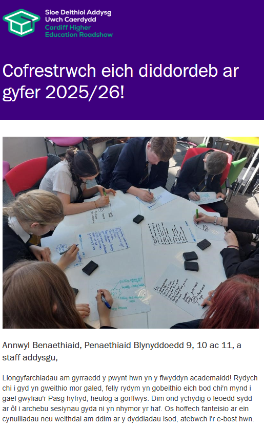 Cardiff HE Roadshow tweet media