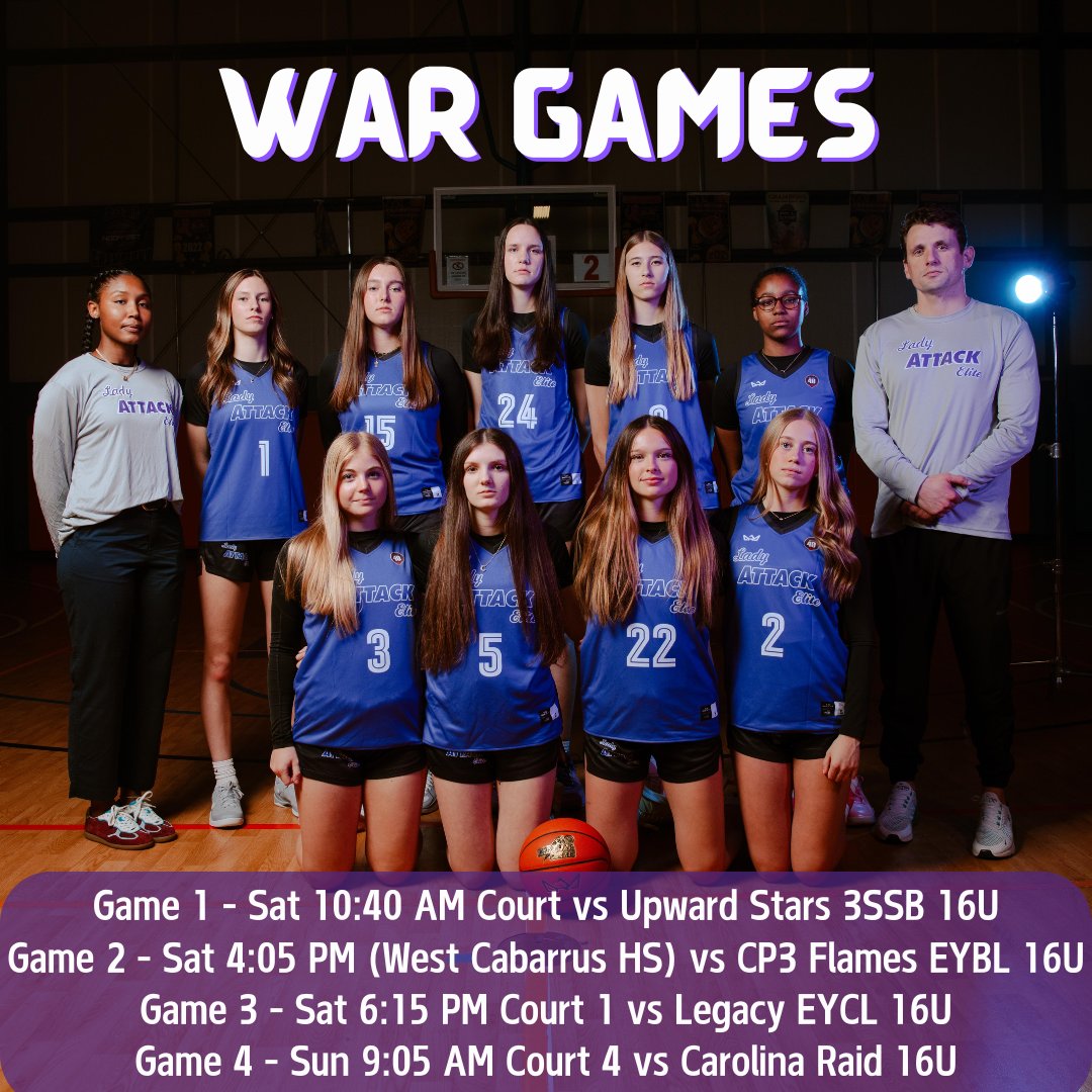 Catch our girls at CLT War Games this weekend at Carolina Courts Concord. 

Full Schedule: