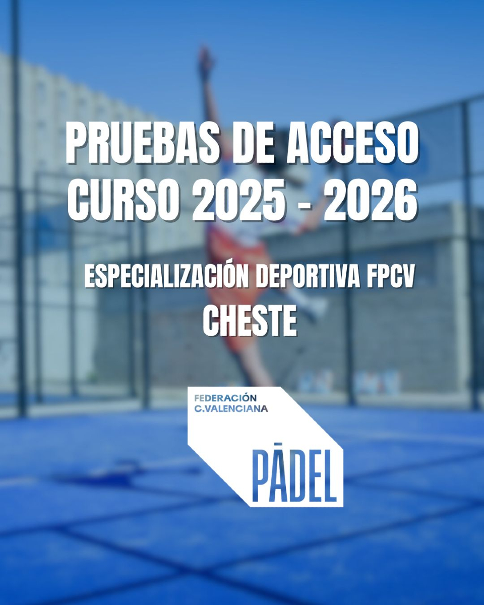 PadelCV's tweet photo. ¡Ya está abierta la convocatoria para las plazas de especialización deportiva en el Centro de Alto Rendimiento de Cheste para el curso 2025-2026! 🏅

¡No dejes pasar esta oportunidad única de mejorar tu nivel y entrenar como un profesional! 💥

+Info: https://t.co/omueNTVgBE https://t.co/4zO7pJkroo