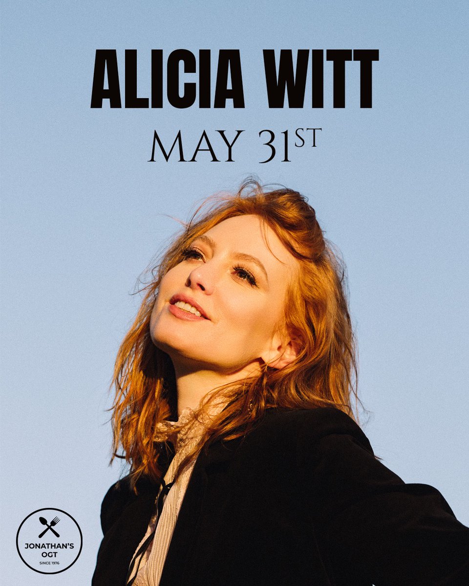 Alicia Witt returns to Jonathan’s after her sold-out Dec. show! Catch her solo set Sat, May 31—her last stop before NYC. Actress, singer, &amp; pianist seen in Nashville, Twin Peaks, &amp; more. Tix going fast—grab yours now! #AliciaWitt #LiveMusic #MaineEvents