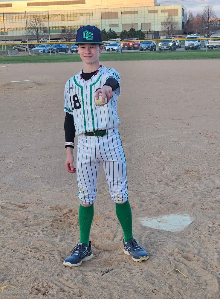 LeftyELeroy18's tweet photo. Erich got his first homerun yesterday.  Also, had a nice double to go along with it. https://t.co/68H1r0hPSn