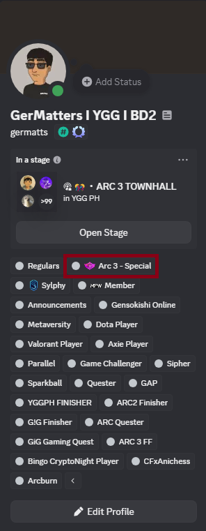 Ger_Matters's tweet photo. Finally, I got the Master of Arc 3 badge! Thanks to YGGPH, I learn a lot. All the grinding finally paid off. One of my favorite game in Season 9 is Immortal Rising 2. 

@YGGPilipinas
@YieldGuild
#YGGGAPS9 
#YGGPHARC3 https://t.co/0XBxDKEkMj