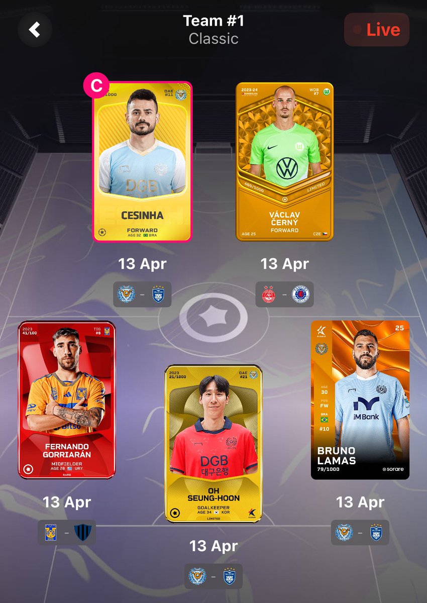 Hoodwink1983's tweet photo. You ever just get a feeling that this will be your weekend on @Sorare ? ๐ค
I can feel it in my loinsโฆ.its a Daegu gameweek ๐
Good luck everyone!
#sorare #yesididjustgooglemotivationalquotes
#wearedaegu #kleague https://t.co/XJRFVbcj2z