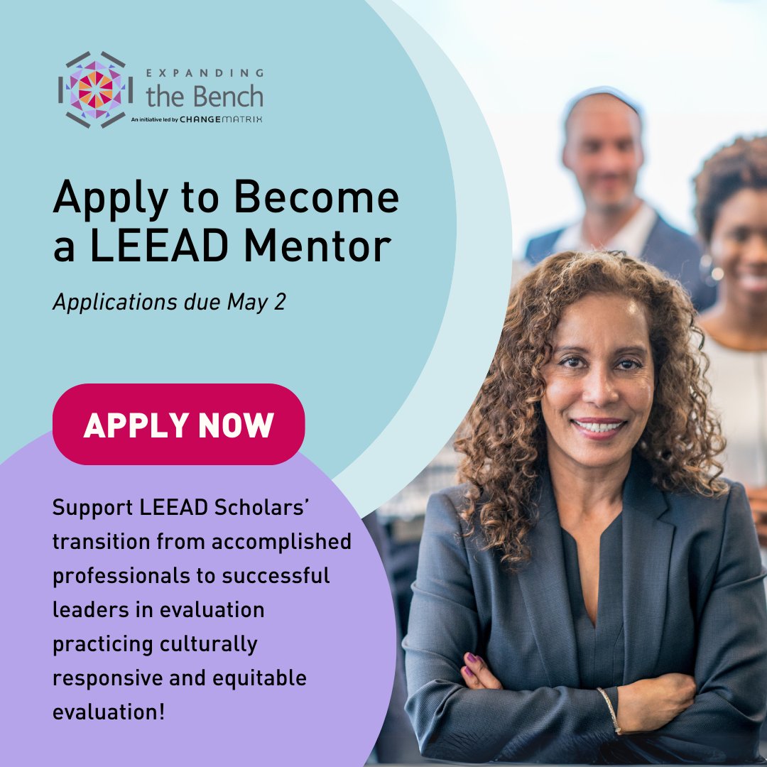 Apply to be a LEEAD Mentor for the 2025–2026 cycle! As a LEEAD Mentor, you will support mid-career professionals as they apply CREE in real-world settings. Share your expertise, provide guidance, and foster the next generation of evaluation leaders: loom.ly/wuHE4Zc