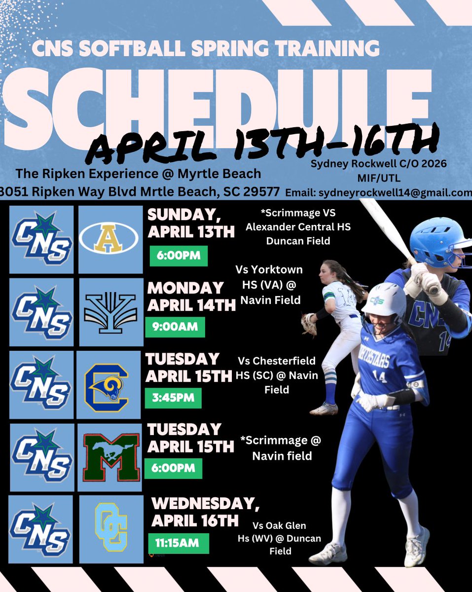 Sydney Rockwell (@sydrockwell2026) on Twitter photo New opportunities underway this week for spring training with the team! Excited to be challenged with amazing great competition from all over the nation! <a href="/CNSAthletics/">CNS Northstars</a> <a href="/Softball_Home/">Softball Home🥎</a> <a href="/SBRRetweets/">Softball Recruiting Reposts</a> <a href="/SZ_SB_Recruits/">Sports Zone Softball</a> <a href="/SoftballDown/">Down South Softball</a> <a href="/TopPreps/">SPORTS NEWS, VIDEOS, GRAPHICS, EXPOSURE & MORE</a> <a href="/TGETalent/">Top Gun Events-Talent</a> <a href="/FGS_softball/">FLATGROUND Softball</a> New opportunities underway this week for spring training with the team! Excited to be challenged with amazing great competition from all over the nation! <a href="/CNSAthletics/">CNS Northstars</a> <a href="/Softball_Home/">Softball Home🥎</a> <a href="/SBRRetweets/">Softball Recruiting Reposts</a> <a href="/SZ_SB_Recruits/">Sports Zone Softball</a> <a href="/SoftballDown/">Down South Softball</a> <a href="/TopPreps/">SPORTS NEWS, VIDEOS, GRAPHICS, EXPOSURE & MORE</a> <a href="/TGETalent/">Top Gun Events-Talent</a> <a href="/FGS_softball/">FLATGROUND Softball</a>