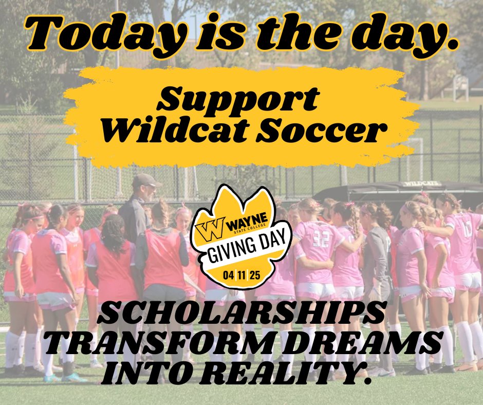 Today is WSC Giving Day! Support Wildcat Soccer here: wsc.edu/giving-day

Go Cats! ⚽️