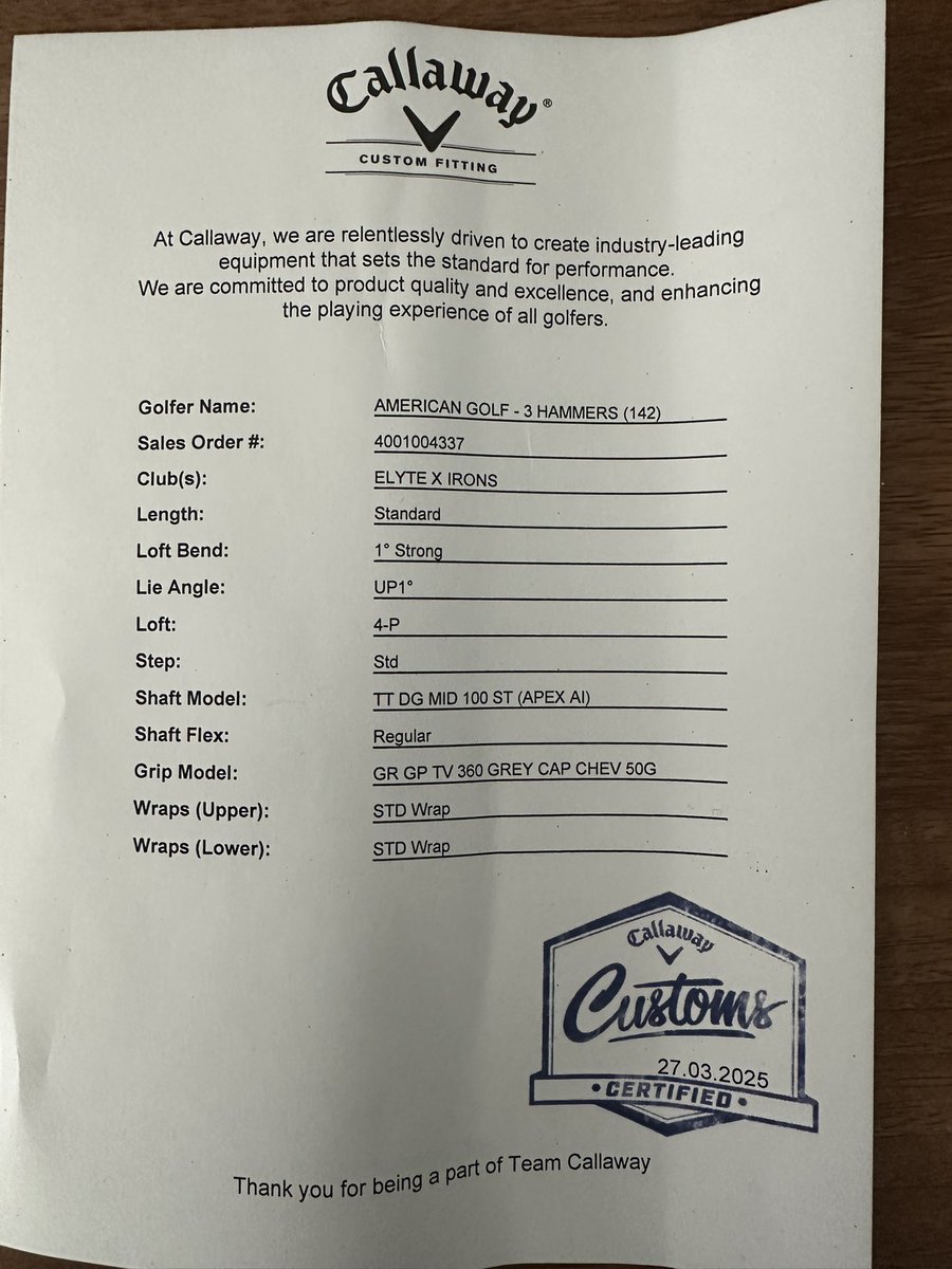 bagshaw2112's tweet photo. Boom 💥 new clubs ready for #sunday competition. Can’t wait .. #gokf @CallawayGolf @CallawayGolfEU https://t.co/X26XMDDI7u