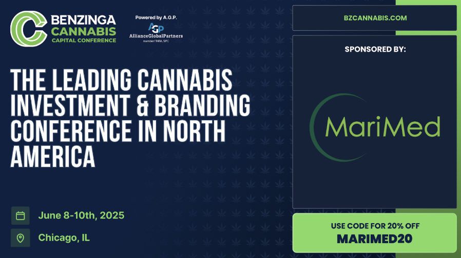MariMed (@marimed_inc) on Twitter photo We’re excited to once again participate in the <a href="/BzCannabis/">Benzinga Cannabis</a> Capital Conference. Join us there June 8-10 in Chicago!
Get a discounted ticket here: bit.ly/4271RcH
$mrmd #CannabisCapitalConference2025 #BZCannabis #BenzingaCannabis #Benzinga #CannabisIndustry #Networking We’re excited to once again participate in the <a href="/BzCannabis/">Benzinga Cannabis</a> Capital Conference. Join us there June 8-10 in Chicago!
Get a discounted ticket here: bit.ly/4271RcH
$mrmd #CannabisCapitalConference2025 #BZCannabis #BenzingaCannabis #Benzinga #CannabisIndustry #Networking