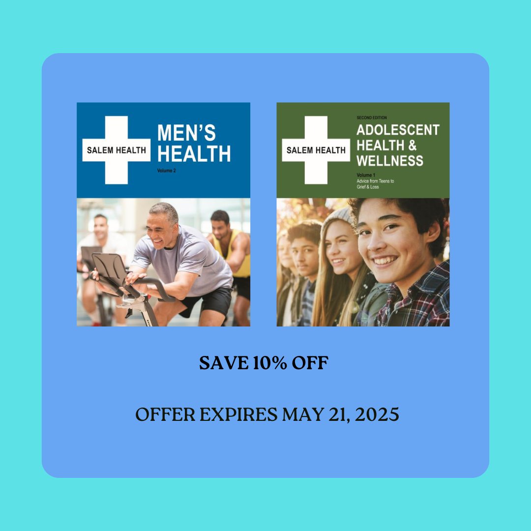 Salem Press' Health Titles Bring Clarity &amp; Accessibility to Information on a Wide Range of Common Diseases and Medical Specialties. Save 10% and Enjoy Free Online Access!  conta.cc/4bBtI81
