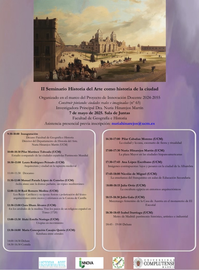 Ciudades_Reales's tweet photo. ¡NOVEDADES!

Desde el Proyecto de Innovación Docente "Construir pintando: ciudades reales e imaginadas (Nº65) presentamos el «II Seminario Historia del Arte como historia de la ciudad». https://t.co/Rfl9mWdYnG