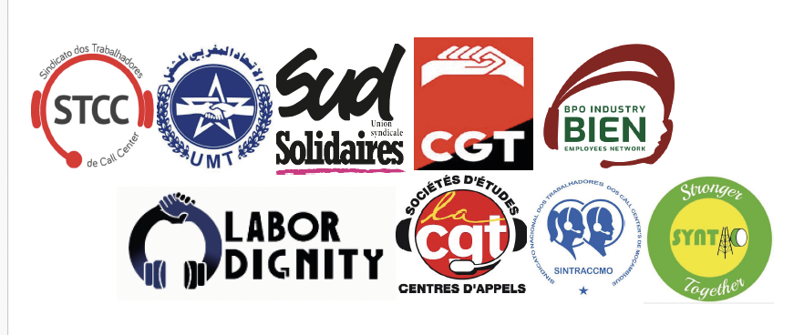 sudcallcenter's tweet photo. Soutien à nos camarades Tunisiens d'#Armatis
Organisations signataires :
SYNTIC - CGT Telemarketing - SUD PTT - Solidaires - CGT FSE - BPO Industry Employees Network - STCC- Union Marocaine du Travail - SINTRACCMO- Labor Dignity https://t.co/YWIOKVaCYH