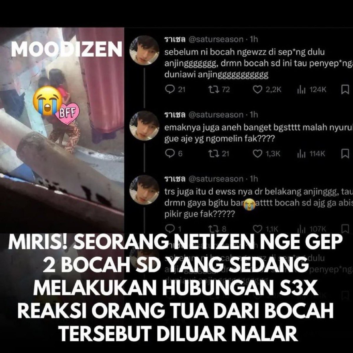 zonablunder's tweet photo. Anak jaman sekarang emang bahaya banget terbiasa di pegang gadget jadi otaknya terpengaruh, miris liatnya😢

Kalah ama mental dewasa, berani banget😭 https://t.co/Tt3iI9zGqX