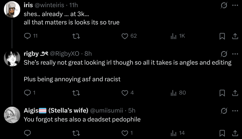 KeflaNovac99006's tweet photo. @winteiris please do not associate with @Umiisumii if they try to (as you both dislike the same person)

They sent their sex tape to a 13 year old and their partner doubled down defending it https://t.co/Unce6WrO1Y