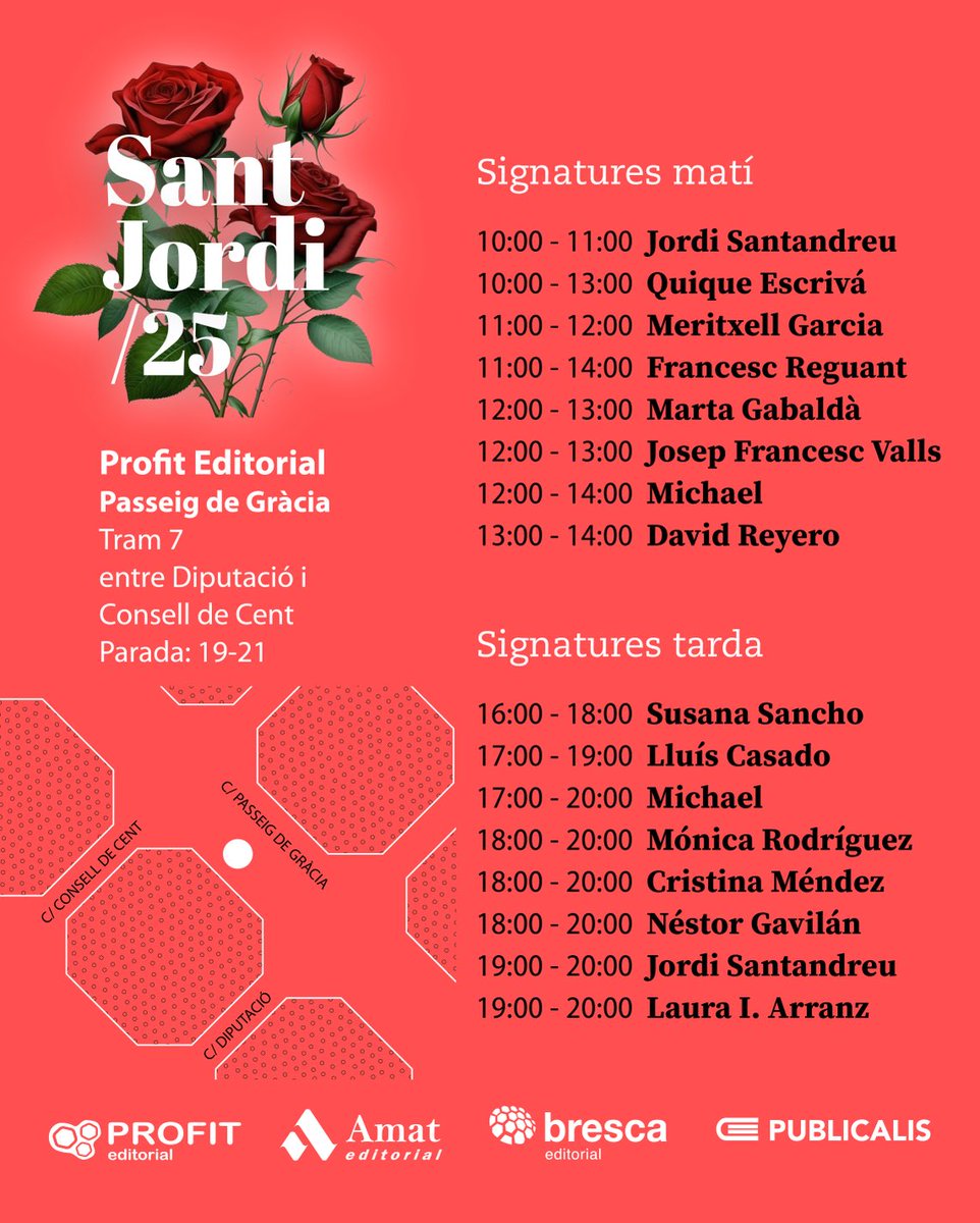 La Diada de Sant Jordi de 5 a 7 t’espero al Passeig de Gràcia amb el meu llibre “Parlant la gent s’entén (o no!)”