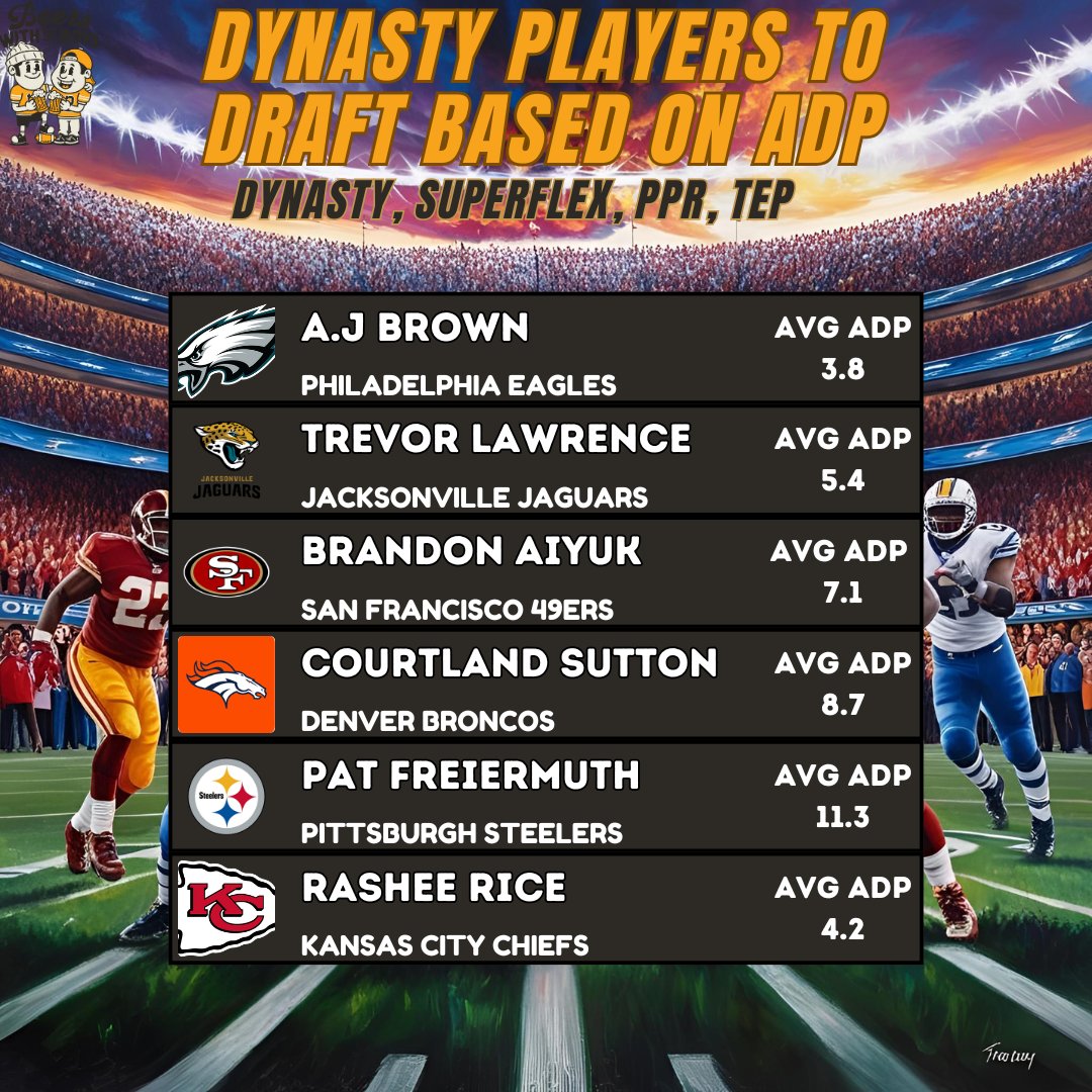 BeersFootball's tweet photo. DYNASTY DRAFTS.  Great grabs based on their ADPs.

#fantasyfootball #dynasty #eagles #beerswiththeboys #football #nfl #nfldraft https://t.co/EhRSTHVILG
