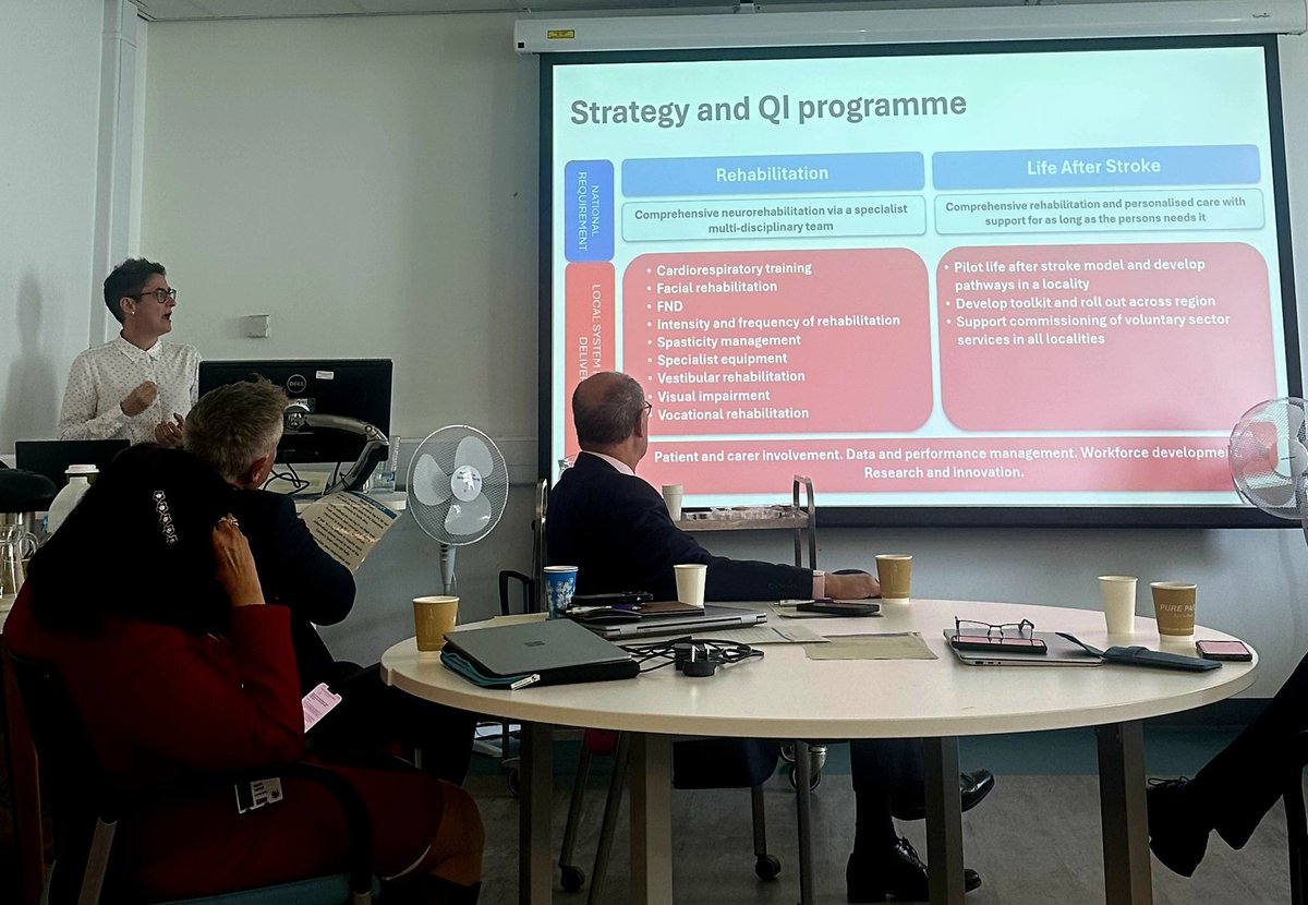 GM Neurorehab & Integrated Stroke Delivery Network (@gmnisdn) on Twitter photo Great North West get together with <a href="/NHSEnglandNMD/">Professor Stephen Powis</a> <a href="/HargrovesDavid/">David Hargroves 💙</a> & the <a href="/NHSEngland/">NHS England</a> #stroke team to review progress on thrombectomy. Nice to also focus on community rehab. <a href="/cm_isdn/">C&M Integrated Stroke Delivery Network</a> <a href="/LSC_ISNDN/">L&SC ISNDN</a> <a href="/JulietBou/">Juliet Bouverie OBE</a> <a href="/MCCN_UK/">Manchester Centre for Clinical Neurosciences</a> Great North West get together with <a href="/NHSEnglandNMD/">Professor Stephen Powis</a> <a href="/HargrovesDavid/">David Hargroves 💙</a> & the <a href="/NHSEngland/">NHS England</a> #stroke team to review progress on thrombectomy. Nice to also focus on community rehab. <a href="/cm_isdn/">C&M Integrated Stroke Delivery Network</a> <a href="/LSC_ISNDN/">L&SC ISNDN</a> <a href="/JulietBou/">Juliet Bouverie OBE</a> <a href="/MCCN_UK/">Manchester Centre for Clinical Neurosciences</a>