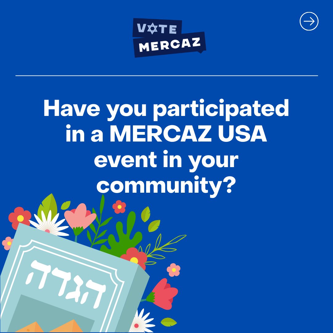 ✡️Chag Pesach Sameach! Each year at Passover, we ask four questions, but this year add a fifth question: did you vote MERCAZ?

Visit votemercazusa.org today to cast your ballot!