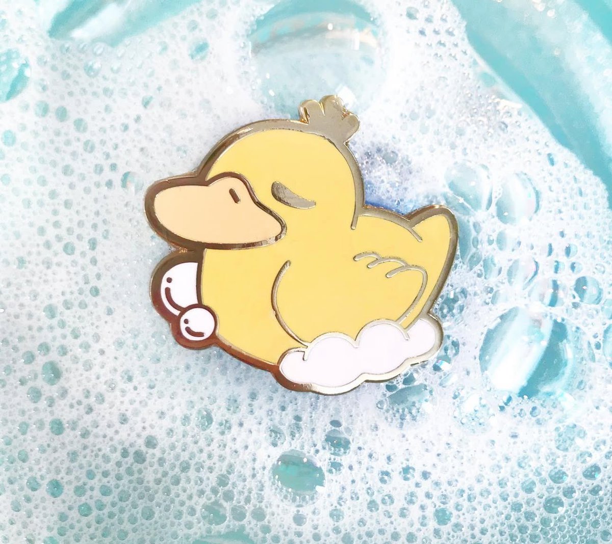 bulbalana's tweet photo. psyducky bubble bath pin has returned!! 🛁🫧 https://t.co/f4dtzcH0YI
