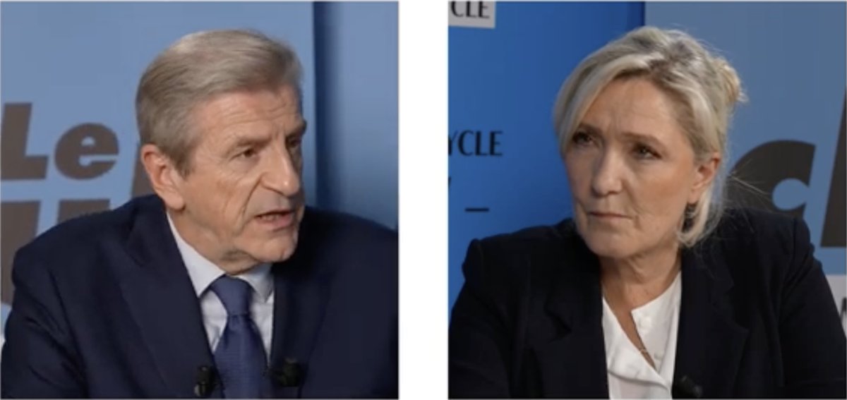 L'Hémicycle (@lhemicycle) on Twitter photo 🔴 EXCLUSIF | <a href="/MLP_officiel/">Marine Le Pen</a> : « Je pourrais voter la censure »
Dix jours après sa condamnation pour détournement de fonds publics à une peine d’inéligibilité avec exécution provisoire, la présidente du groupe <a href="/RNational_off/">Rassemblement National</a> à l’ #AssembléeNationale a répondu aux questions de 🔴 EXCLUSIF | <a href="/MLP_officiel/">Marine Le Pen</a> : « Je pourrais voter la censure »
Dix jours après sa condamnation pour détournement de fonds publics à une peine d’inéligibilité avec exécution provisoire, la présidente du groupe <a href="/RNational_off/">Rassemblement National</a> à l’ #AssembléeNationale a répondu aux questions de