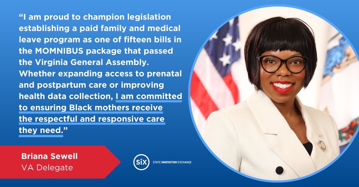 BrianaSewellVA's tweet photo. Today marks the start of #BlackMaternalHealthWeek - a time to uplift the voices of Black mothers and desired mothers and demand better outcomes. Thx to @SpeakerDonScott  &amp; @SenLouiseLucas , we have championed bold action pushing for the #VaMOMNIBUS. @stateinnovation #PaidLeaveNOW https://t.co/fqlCeVIpNs