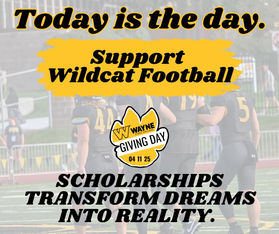 🚨Today is WSC Giving Day! Support Wildcat Football here:

fundraise.givesmart.com/vf/WSCGivingDa…

🐯🐾🔥 #ForThePaw #PawUp