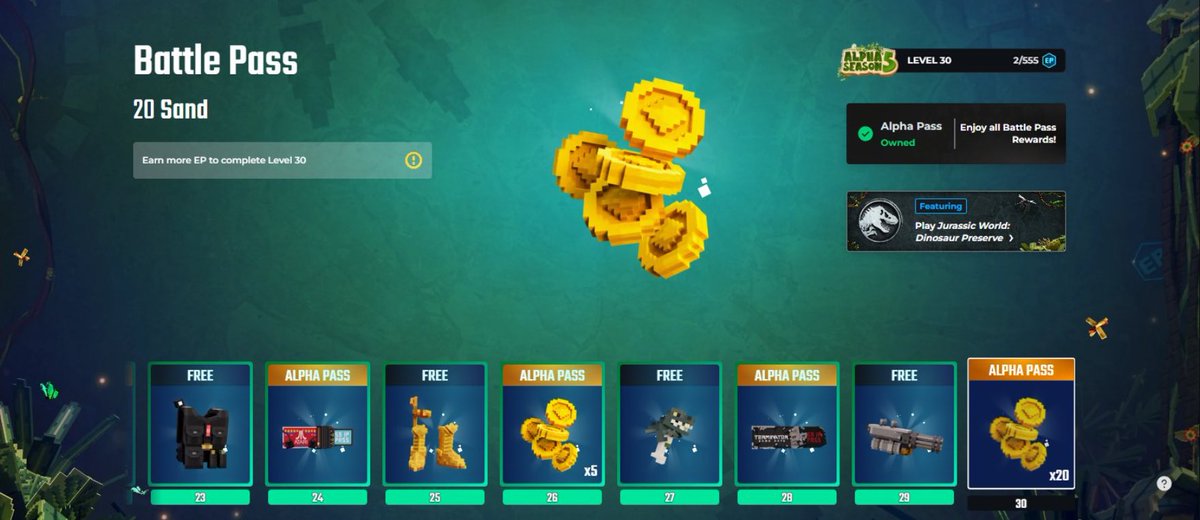 yellowpantherx's tweet photo. Play-and-Earn is always the alpha 💰

I bought a @TheSandboxGame battle pass and played in the Alpha Season 5. I’ve received rewards in $SAND and limited wearable NFTs. 

There is still 4 weeks for Alpha Season 5 and 1 million worth of liquid rewards. Game time, chat. https://t.co/ShNuxprvJB
