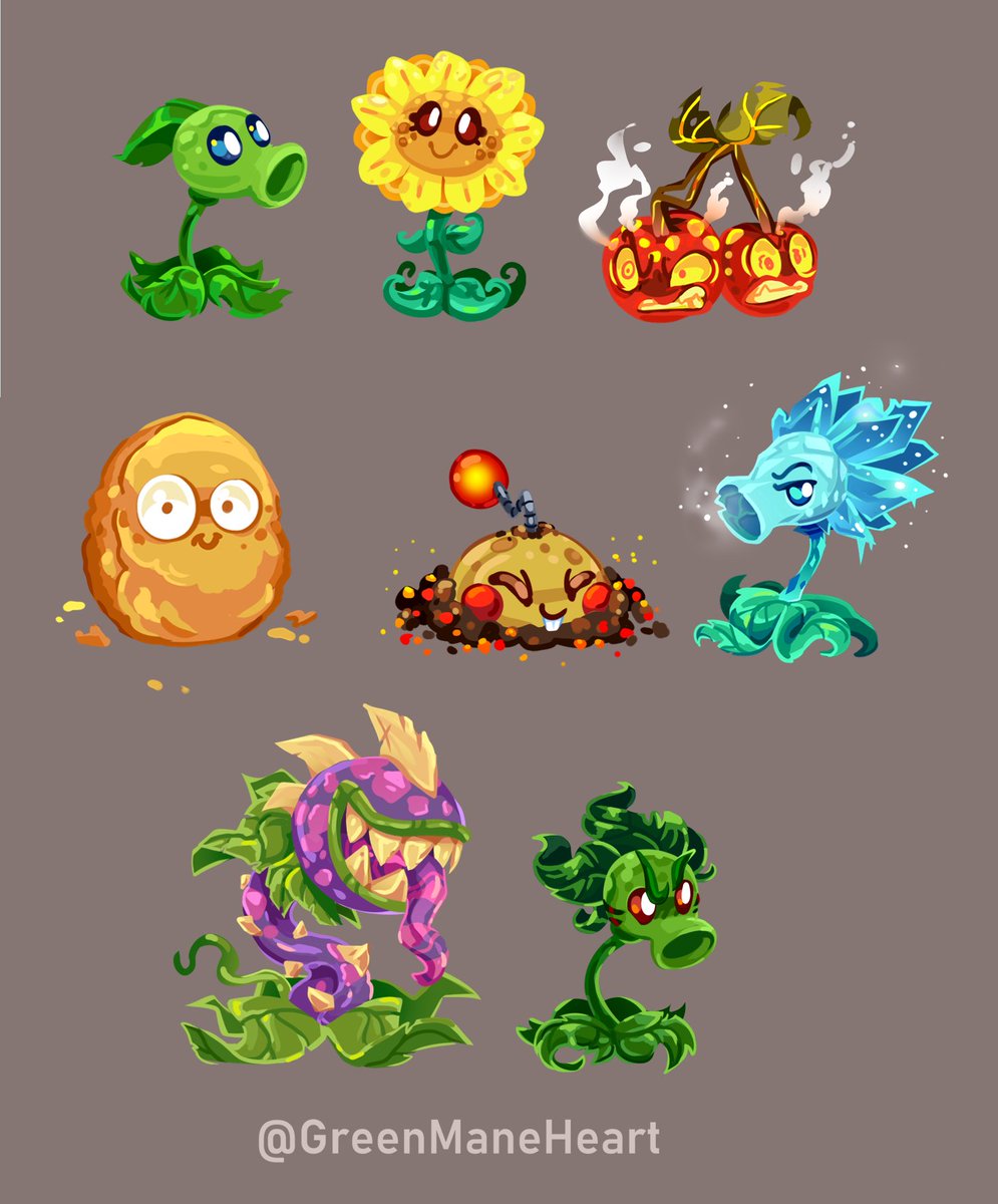 🍃Daytime Plants 🍃
I also made a speedpaint▶️: youtube.com/shorts/mT6sVDJ…

This art piece was actually commissioned by <a href="/bite1056/">Block</a> like a month ago.
Thank you for commissioning me this, it was fun :D
#pvzfanart #pvz #plantsvszombies #plantsvszombiesfanart