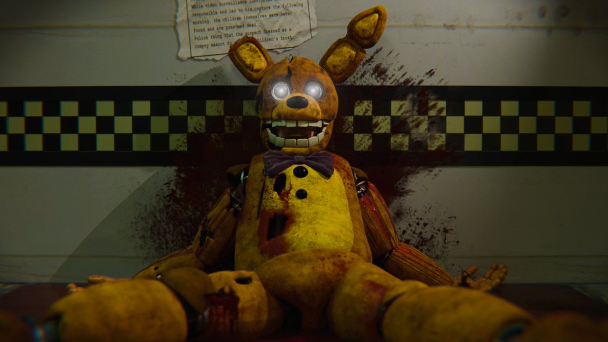 DravyGravyy's tweet photo. May Just Be My Favorite Render Ever, go check out the full video https://t.co/PGTP97RW2W #FiveNightsAtFreddys #FNAFMovie #FNAF #fnafvhs #springlock #art #digitalart #fyp https://t.co/qQmS4GmEmT
