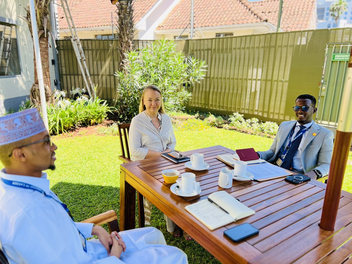 Maandhis_Youth's tweet photo. With significant discussions taking place in #Nairobi, the #MAANDHIS team and the #Sweden Program Lead are focusing on localizing #Livelihoods, #Peacebuilding, and #ClimateAction in alignment with the National Transformation Plan (NTP). This initiative involves collaboration with donors, UN agencies, the government of #Somalia, and #MAANDHIS.