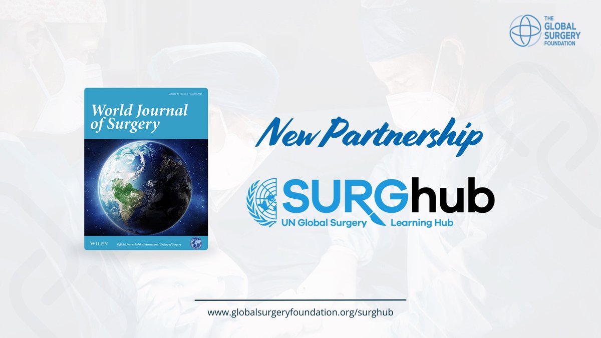 RCSI_GlobalSurg's tweet photo. The SURGhub team are pleased to announce that #SURGhub is now an Affiliated Society of the World Journal of Surgery (WJS) @WorldJSurg 

WJS is the official journal of the International Society of Surgery (ISS) and a leading global platform for academic research and innovation in surgical care.

This collaborative affiliation between WJS and SURGhub marks an important step forward in our mission to strengthen surgical education and training of surgical teams in low-resource settings.

Together with WJS, we’ll continue to bring advancements in surgical care to all corners of the world.

SURGhub is a joint initiative by UNITAR and Global Surgery Foundation (GSF), supported by RCSI, in association with the J&J Foundation.

@UNITAR @surgfoundation @RCSI_Irl  @JNJHealthEquity
