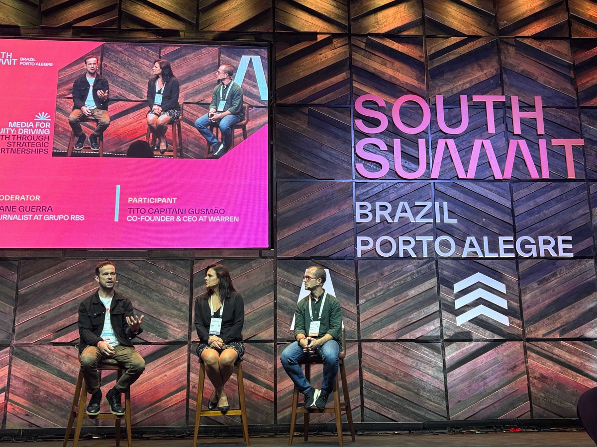 Tito Gusmão (@titocgusmao) on Twitter photo Participei do <a href="/southsummitbr/">South Summit Brazil</a> no painel "Media for Equity", ao lado do Eduardo Seib da RBS Ventures, pra falar sobre como parcerias estratégicas impulsionam negócios de verdade.
Aqui vão 3 aprendizados dessa troca:
Parceria é quando todo mundo joga junto. Quando você troca Participei do <a href="/southsummitbr/">South Summit Brazil</a> no painel "Media for Equity", ao lado do Eduardo Seib da RBS Ventures, pra falar sobre como parcerias estratégicas impulsionam negócios de verdade.
Aqui vão 3 aprendizados dessa troca:
Parceria é quando todo mundo joga junto. Quando você troca