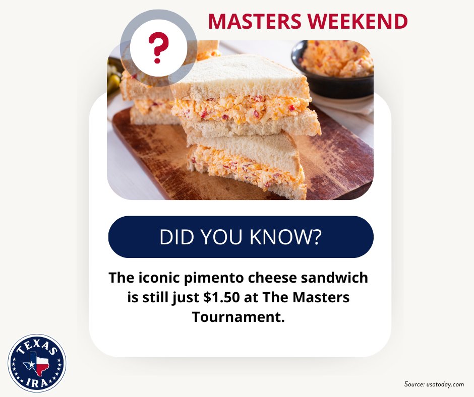 TexasIRA's tweet photo. 🏌️‍♂️⛳️ Masters Weekend is here! Who's your pick for the green jacket? 🌟 🏆

#Masters #Golf https://t.co/u2isBfZNoQ