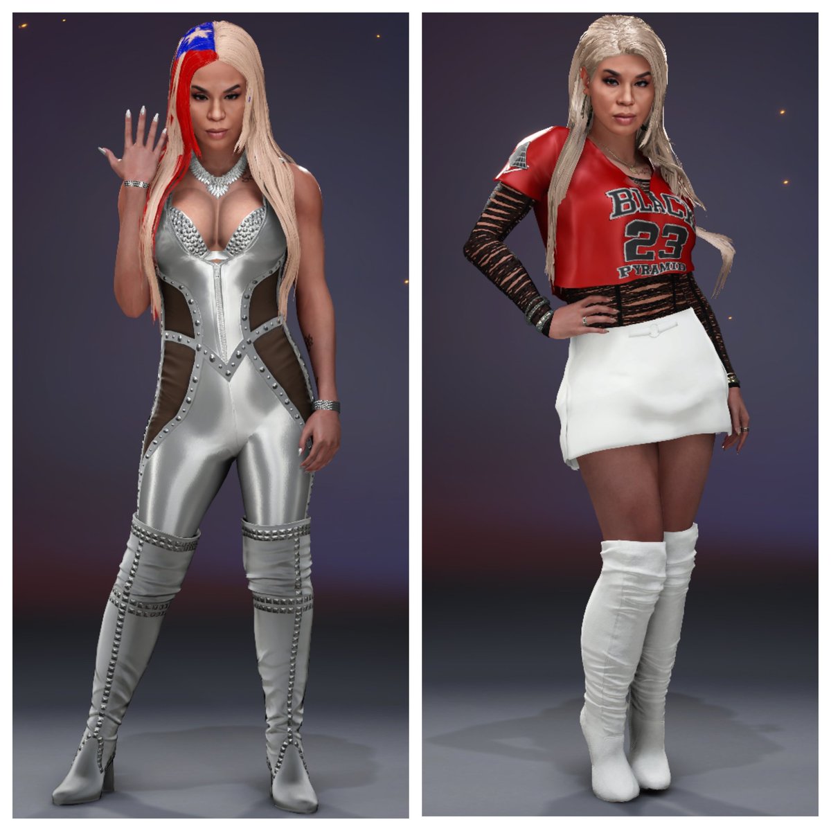 CJ_CAD50's tweet photo. Ivy Queen officially making her debut to the roster, available in #wwe2k25 *Current Gen only
Tags: ( #DefJam2k25 , #CAD50 , #WrestleBars )
@IvyQueenDiva
@defjam
@WWEgames
@wrestlebars
.
#ScorpionSoldierGaming #DefJam2k #defjamworldwar #communitycreations #IvyQueen https://t.co/51iX9gCUTS