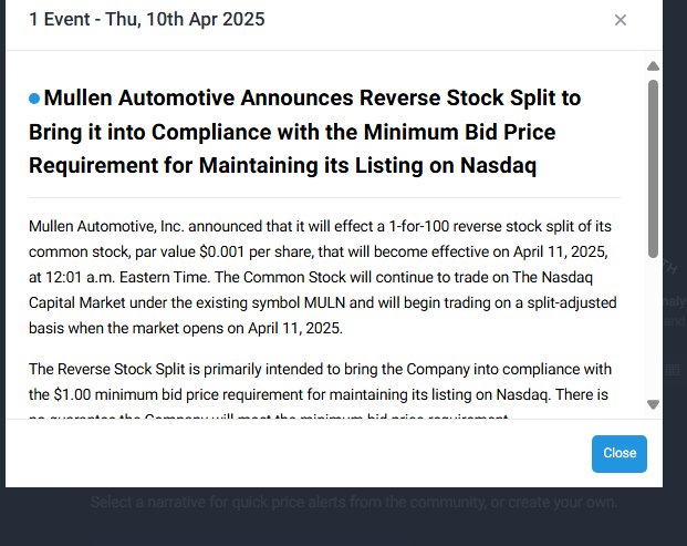 KurtGibbonsX's tweet photo. $MULN doing another reverse stock split? How is this even allowed? I do not know all the rules, but how many is this? I am not invested just asking. 
Do they have any cars yet? https://t.co/S5qdgixmfB