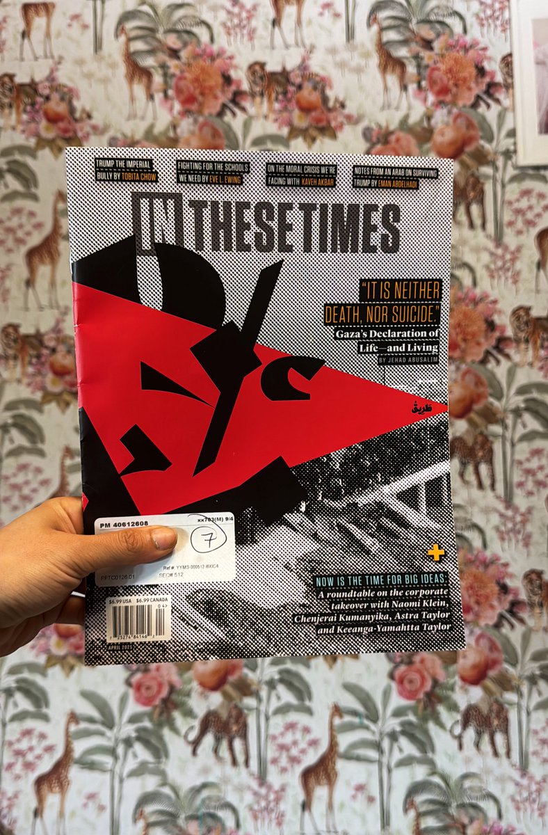Chris E. (@chrysographer) on Twitter photo I (finally) recently subscribed to <a href="/inthesetimesmag/">In These Times</a> print mag and I am so excited to dive in.
This issue’s cover story is by <a href="/JehadAbusalim/">Jehad Abusalim جهاد أبو سليم</a>, with art by <a href="/RanimAlHalaky/">Ranim Al Halaky</a>. I can’t wait to read it and <a href="/emanabdelhadi/">Eman Abdelhadi</a>’s piece especially ✨ I (finally) recently subscribed to <a href="/inthesetimesmag/">In These Times</a> print mag and I am so excited to dive in.
This issue’s cover story is by <a href="/JehadAbusalim/">Jehad Abusalim جهاد أبو سليم</a>, with art by <a href="/RanimAlHalaky/">Ranim Al Halaky</a>. I can’t wait to read it and <a href="/emanabdelhadi/">Eman Abdelhadi</a>’s piece especially ✨