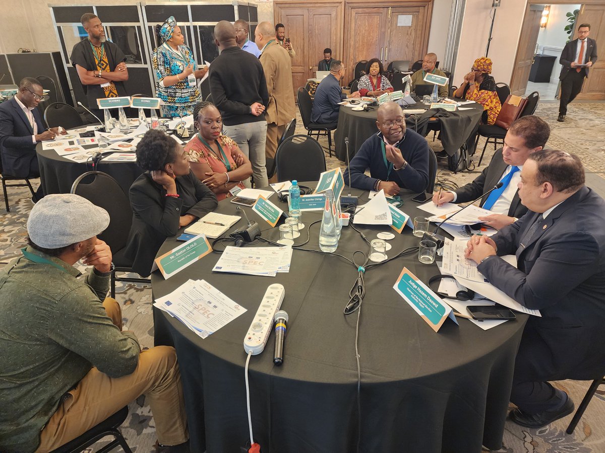 IDEA_Africa's tweet photo. At #AU_RECsOnElection, EMBs from African countries heading to the polls in 2025 - 26 are identifying key technical assistance needs: Voter registration updates, media capacity building, civic &amp; voter education, results management... Funded by @EUtoAU  through the SPEC Project. https://t.co/BgMklcTqx3