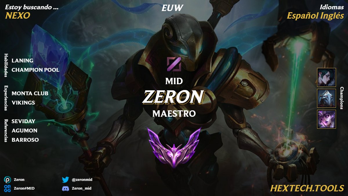 Sigo vinculado a Monta club hasta acabar estas relegations, pero me pongo lft de cara al siguiente split buscando nexo.