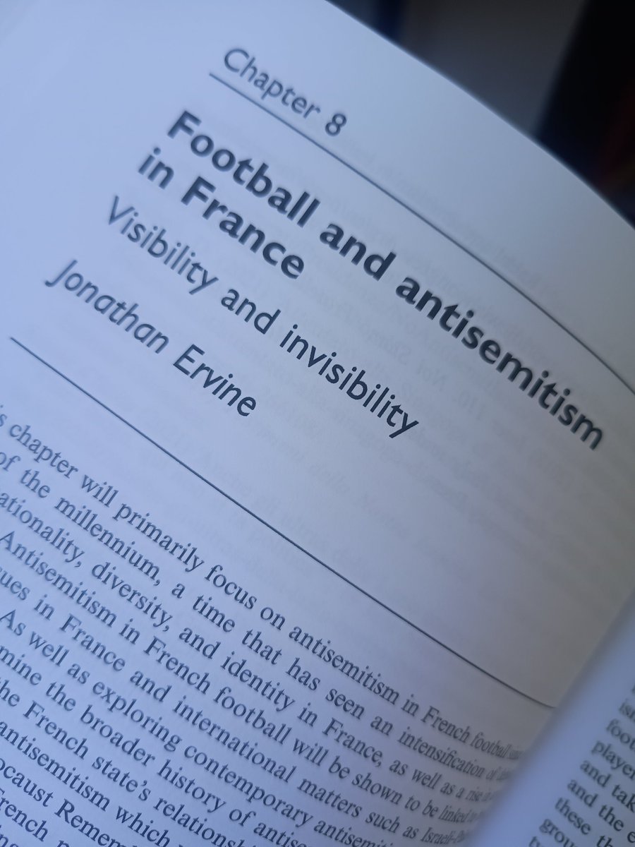 Jonathan Ervine (@j_ervine) on Twitter photo Just received my copy of Antisemitism in Football: International Perspectives, edited by Emma Poulton (<a href="/DrPoults/">Emma Poulton</a>). I contributed a chapter discussing French football. I look forward to reading the chapters of fellow authors. Just received my copy of Antisemitism in Football: International Perspectives, edited by Emma Poulton (<a href="/DrPoults/">Emma Poulton</a>). I contributed a chapter discussing French football. I look forward to reading the chapters of fellow authors.