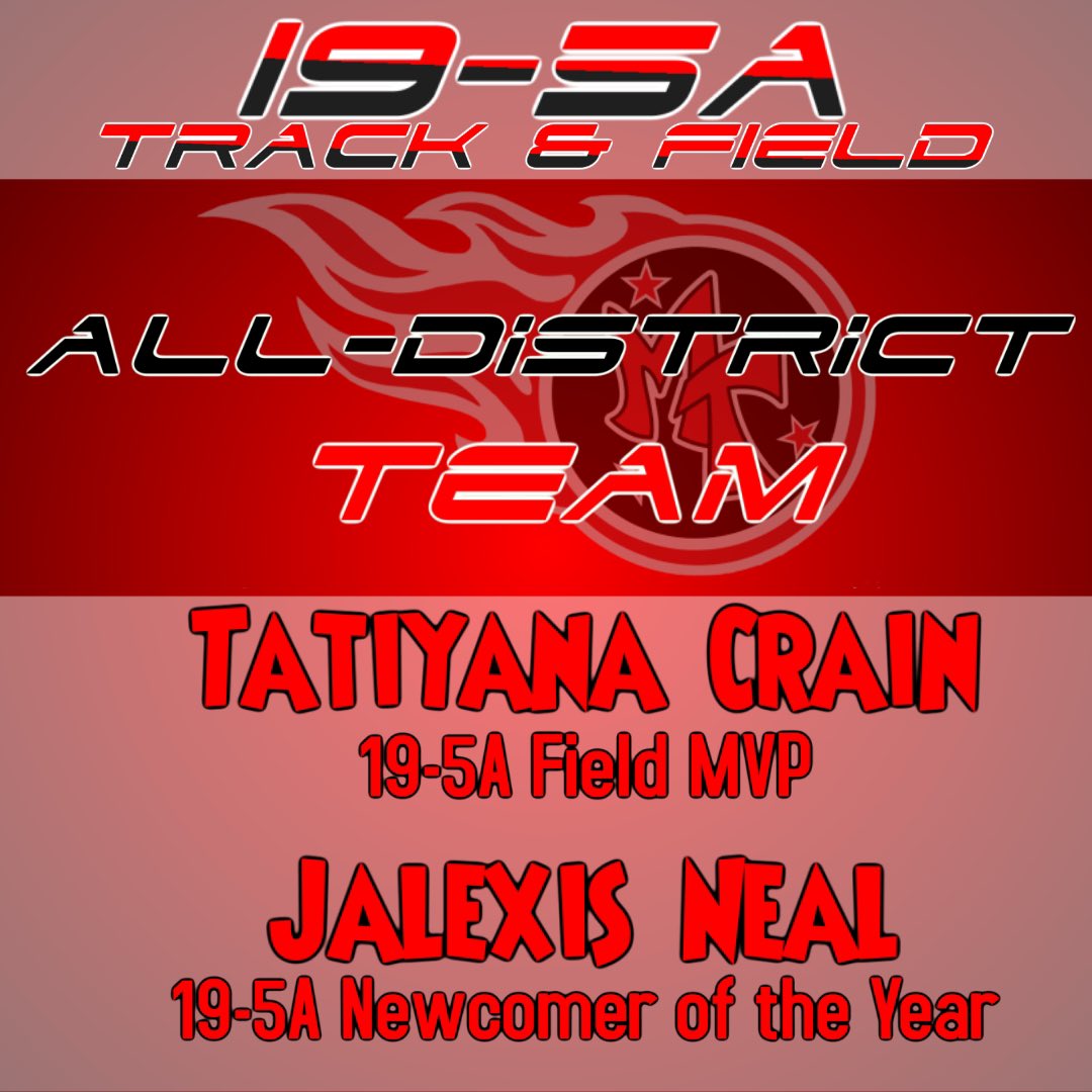 thatPAspeed's tweet photo. #District 19-5A Track &amp; Field Superlatives

CONGRATULATIONS to our Lady Titans #AllDistrict🏅track &amp; field student athletes!  
Keep working hard.
#PositiveProgression 
#PositiveResults https://t.co/B9WlK8SgjQ