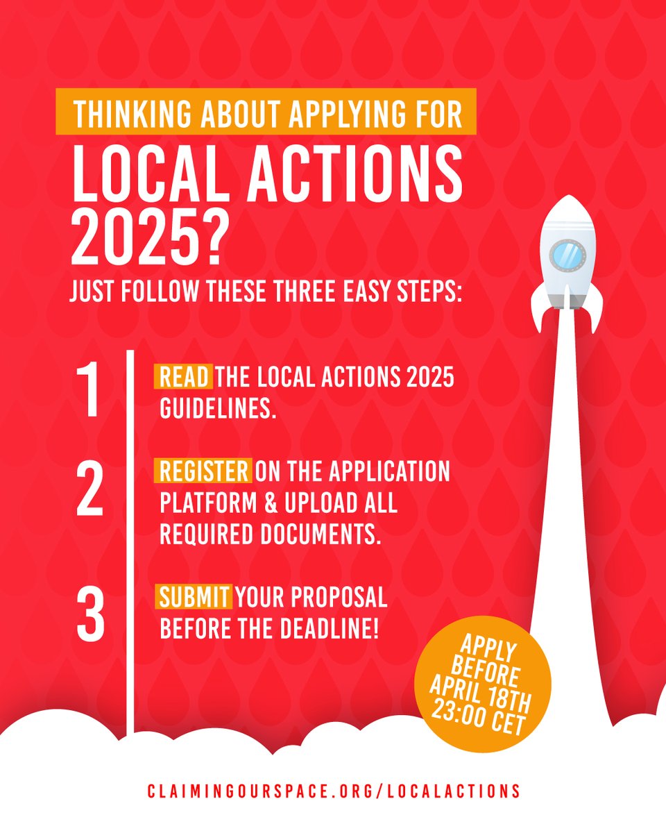 Salman_Khan2835's tweet image. 🚨 Are you (or someone you know) a young changemaker?

#LocalActions 2025 is OPEN!

Led by @YOURS_YforRS  and @ClaiminOurSpace, this programme supports youth-led road safety projects.
💶 €5K funding
💡 Mentorship
📢 Global visibility

Apply by 18 April 👉 claimingourspace.org/localactions