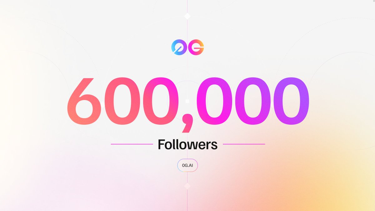600,000 (Ø,G)s strong on X 💪

We’re so excited to keep building the future of DeAI with you all 🙌