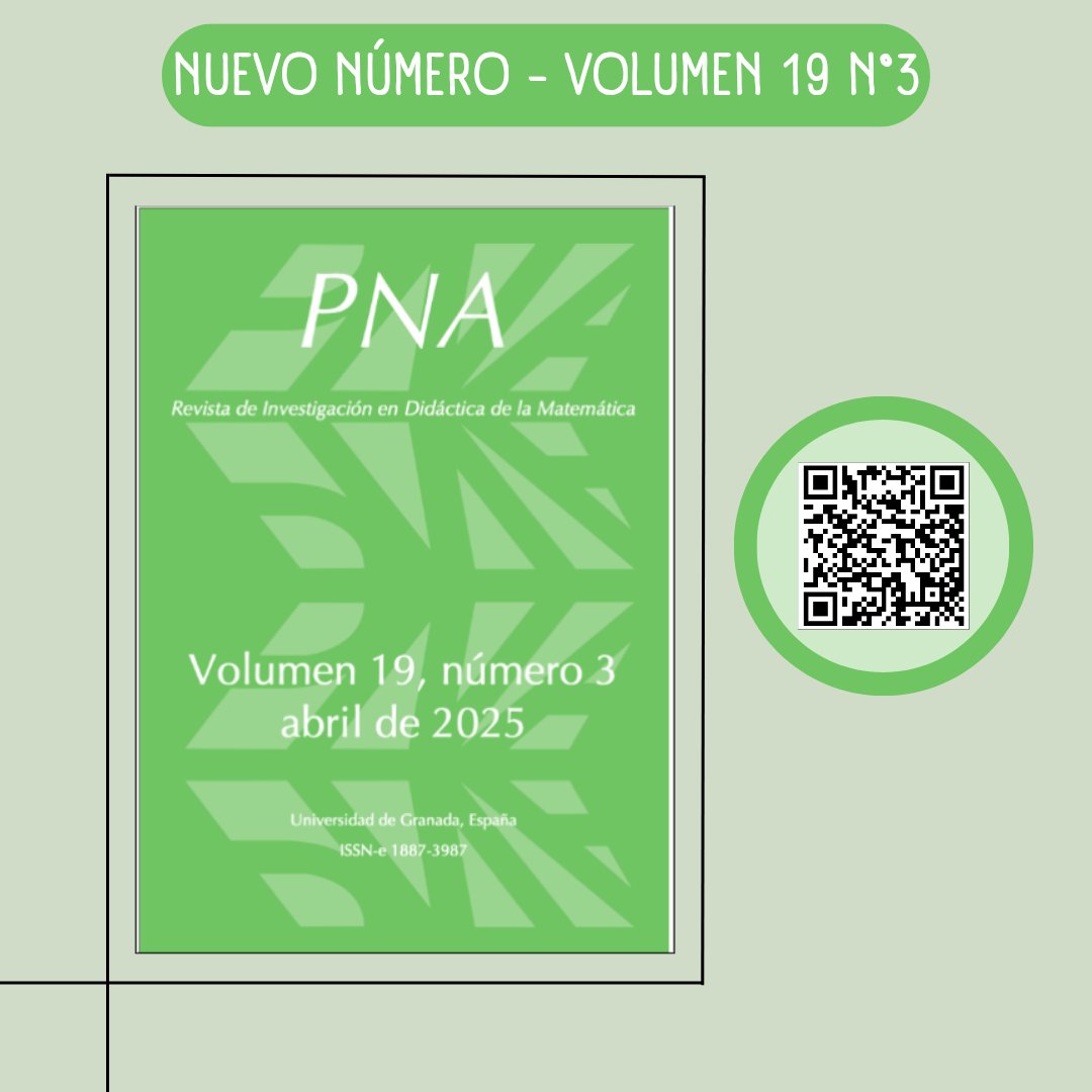 Revista_PNA's tweet photo. PNA ha publicado un nuevo número.
El volumen 19 N°3 correspondiente al mes de abril de 2025.
Invitamos a la comunidad de investigadoras/es en Educación Matemática a leer las producciones accediendo desde el siguiente link:
https://t.co/mXqlWAjL3K https://t.co/6CIHKA8jNy